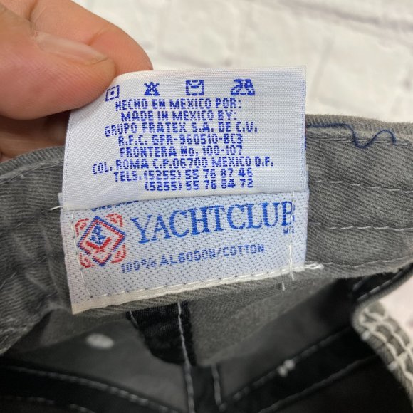 Cancun Mexico Hat Cap Strap Back Faded Gray Dive Yacht Club Patch One Size Beach - Picture 9 of 10